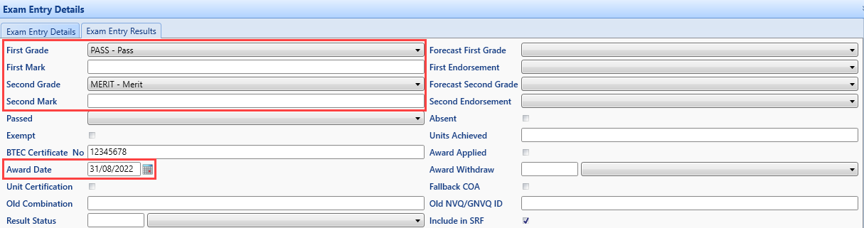 ExamEntryDetails